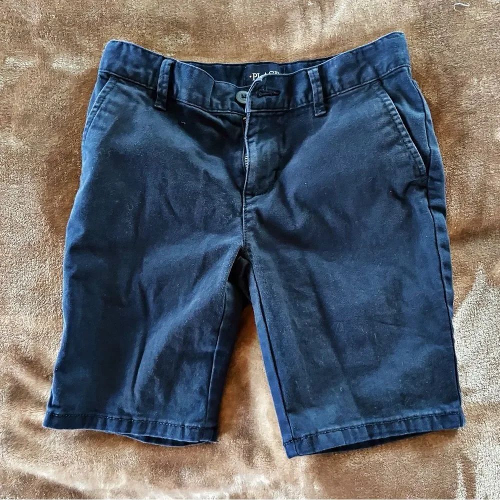 Place Girls Dark Blue Flat Front Shorts with Pockets Size 6X/ 7